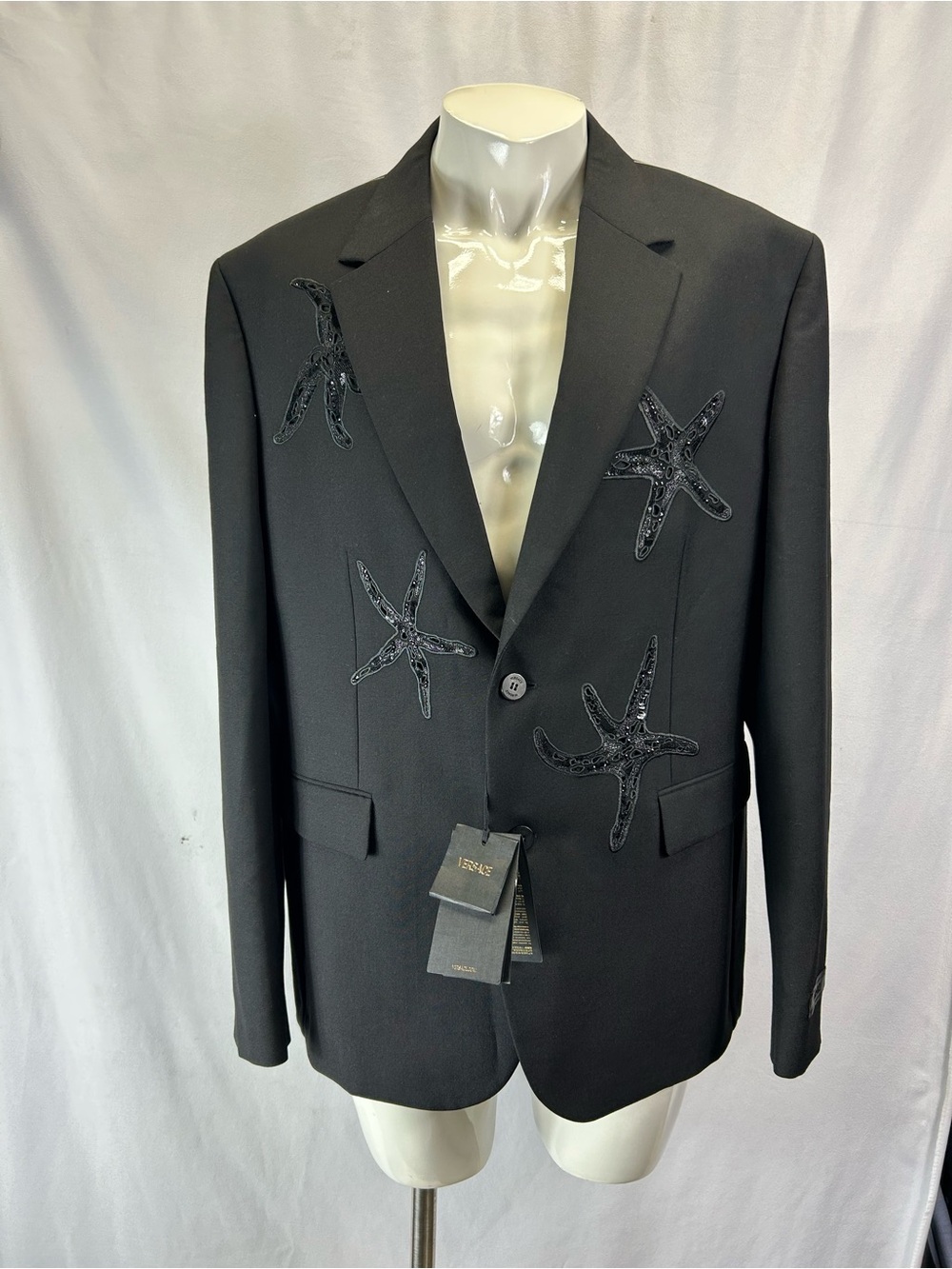 Versace Men’s Embellished Mohair-Blend Blazer